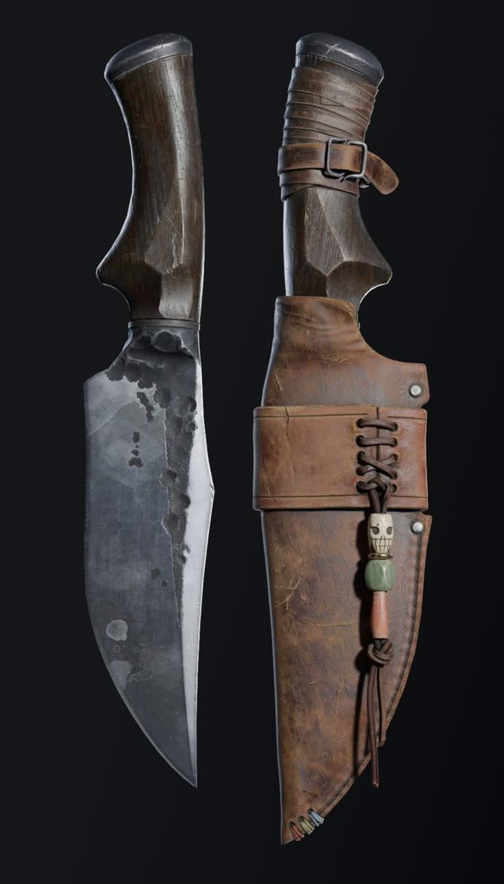 🏕️ Cuțit Wilderness Forged Hunter – Lamă fixă robustă cu mâner din lemn masiv și teacă din piele vintage